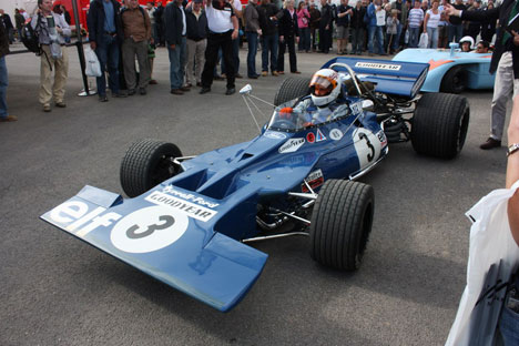 Den meget berømte Tyrrell-Ford fra 1971 som gjorde Jackie Stewart til verdensmester for 2. gang.
(Foto: Motorsporten.dk)